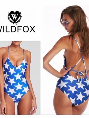 New. WILDFOX Patriotic Star swimsuit. NWT